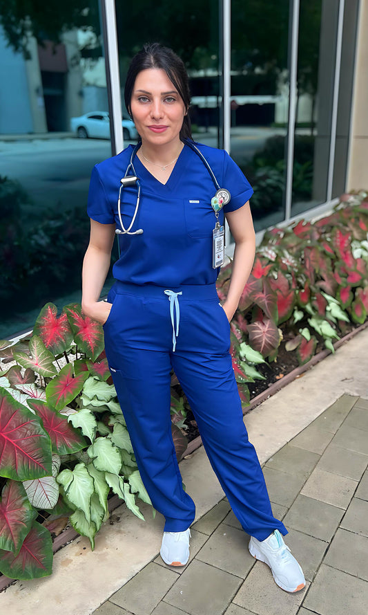 Gabby Straight Leg Royal Blue Scrubs