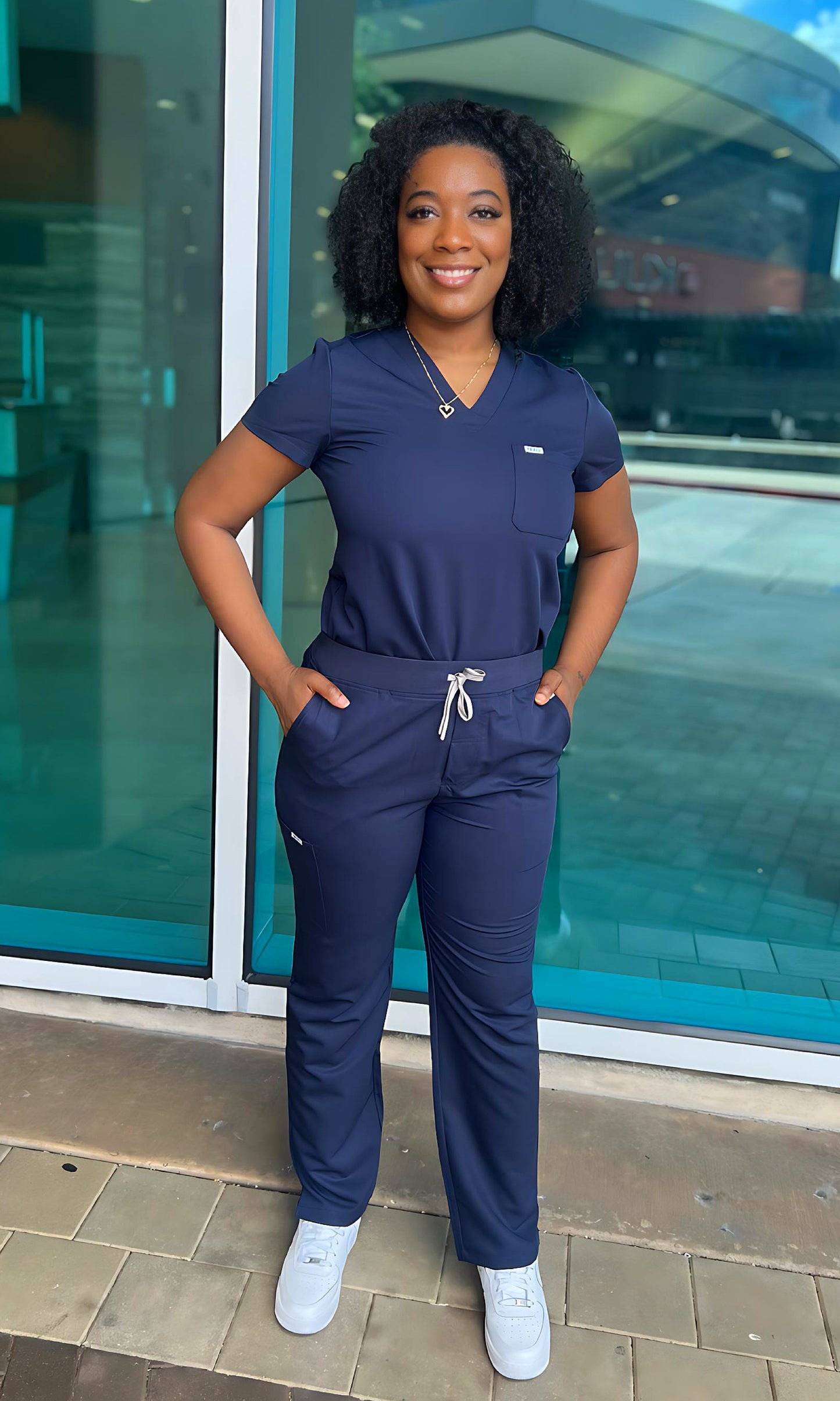 Gabby Straight Leg Navy Blue Scrubs