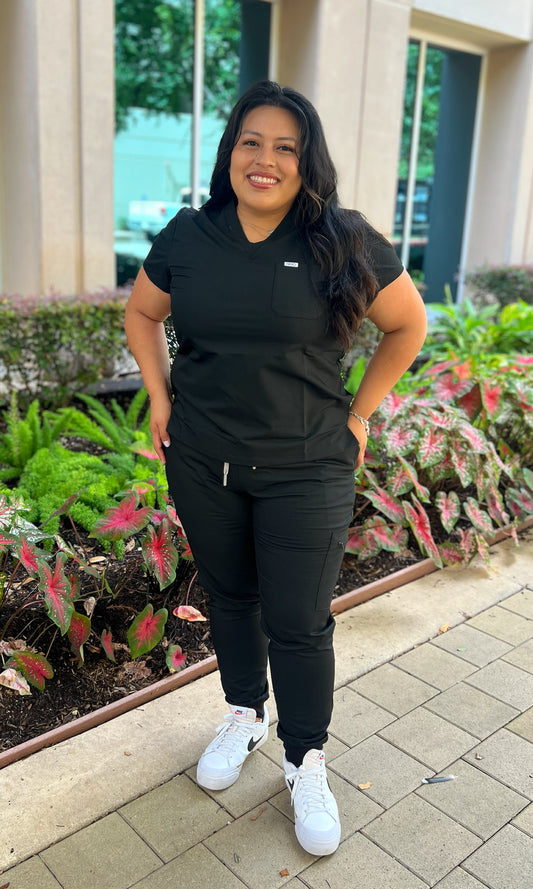 Brooke Black Jogger Pants Scrubs