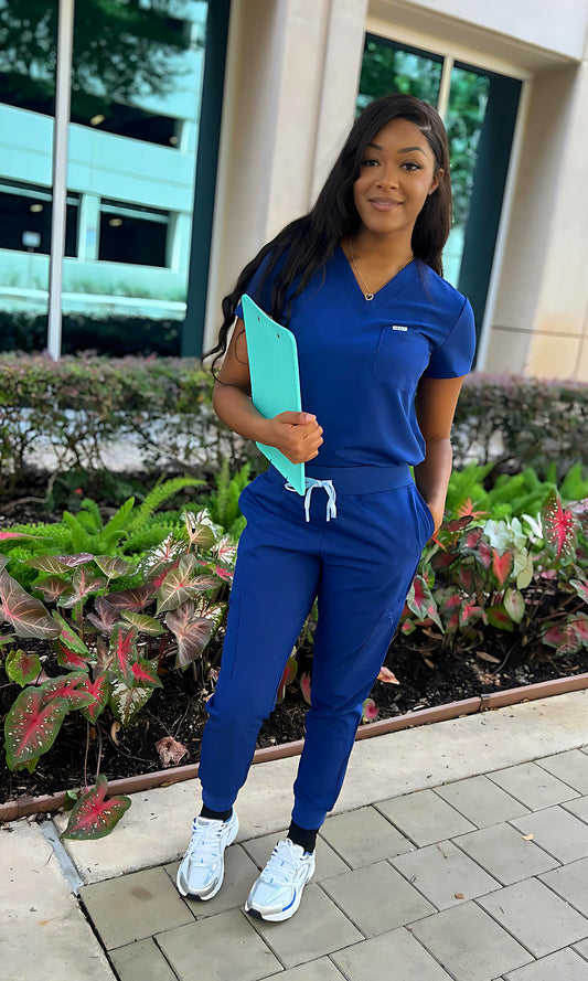 Brooke Royal Blue Jogger Pants Scrubs